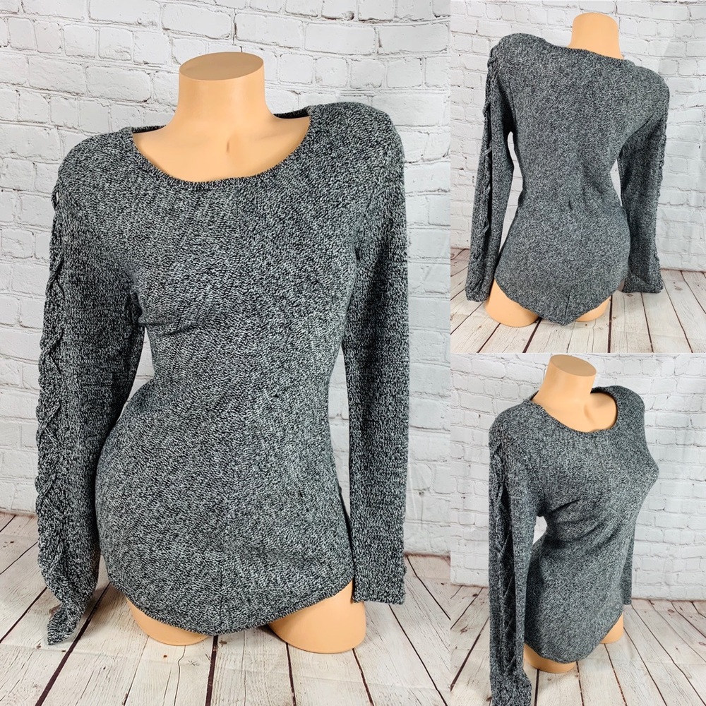 Westbound Sweater in Black / White Marl